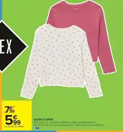 Carrefour Drive Tex - lot de 2 t-shirts offre