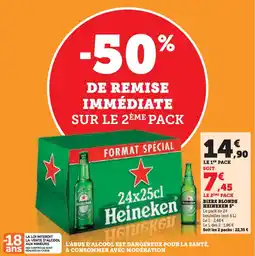 Hyper U Biere blonde heineken 5° offre
