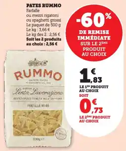 Hyper U Pates rummo offre