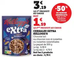 Hyper U Cereales extra kellogg's offre