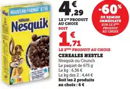 Hyper U Cereales nestle offre