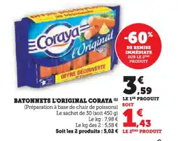 Hyper U Batonnets l'original coraya offre