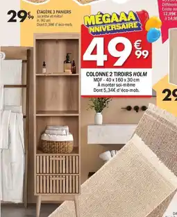 La Foir'Fouille Colonne 2 tiroirs holm offre