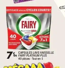 La Foir'Fouille Capsules lave-vaisselle 99 fairy platinum plus offre