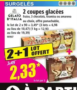 Norma GELATO D'ITALIA 2 coupes glacées offre