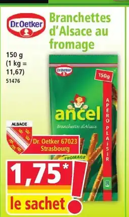 Norma DR OETKER Branchettes d'Alsace au fromage offre