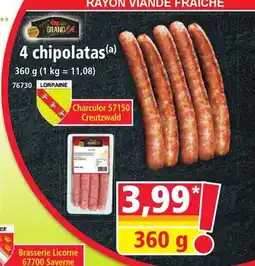Norma 4 chipolatas offre
