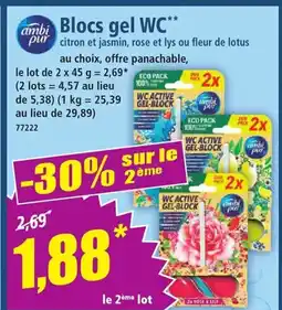 Norma AMBI PUR Blocs gel WC offre