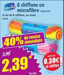 Norma SAUBERMAX 8 chiffons en microfibre offre