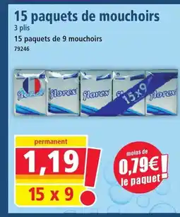 Norma 15 paquets de mouchoirs offre