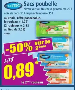 Norma MULTITEC Sacs poubelle offre