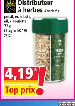 Norma Distributeur a herbes offre