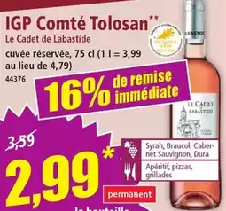 Norma IGP Comté Tolosan offre