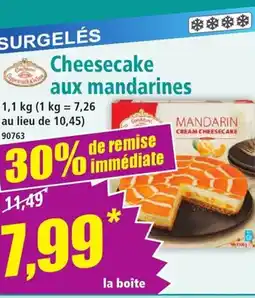 Norma Cheesecake aux mandarines offre