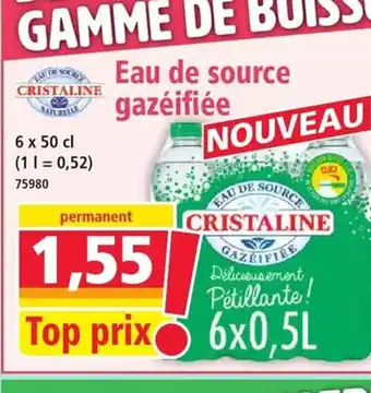 Norma CRISTALINE Eau de source gazéifiée offre