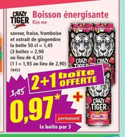 Norma CRAZY TIGER Boisson énergisante offre