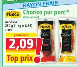 Norma FUEGO Chorizo pur porc offre
