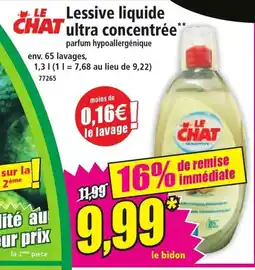 Norma LE CHAT Lessive liquide ultra concentrée offre