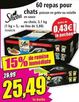 Norma SHEBA 60 repar pour chats offre