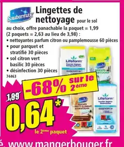 Norma SAUBERMAX Lingettes de nettoyage offre