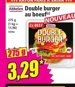 Norma ABBELEN Double burger au boeuf offre
