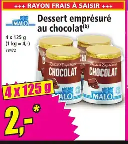 Norma Dessert emprésuré au chocolat offre