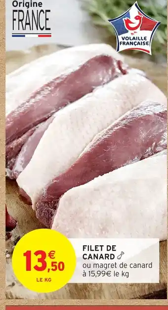 Intermarché Hyper Filet de canard offre