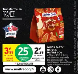 Intermarché Hyper MAÎTRE COQ wings party nature offre