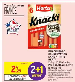 Intermarché Hyper HERTA Knacki porc conservation sans nitrite offre