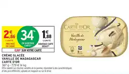 Intermarché Hyper CARTE D'OR Crème glacée vanille de madagascar offre