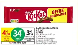 Intermarché Hyper NESTLÉ Barres chocolatées kit kat offre