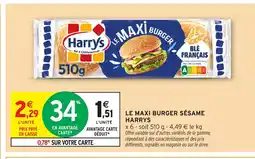 Intermarché Hyper HARRYS Le maxi burger sésame offre