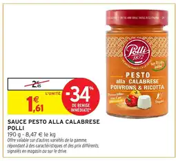 Intermarché Hyper POLLI Sauce pesto alla calabrese offre