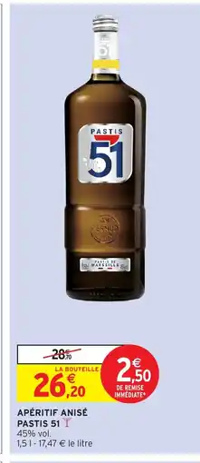 Intermarché Hyper PASTIS 51 Apéritif anisé offre