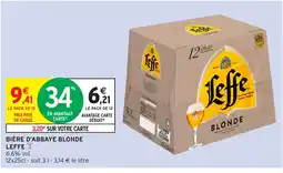 Intermarché Hyper LEFFE Bière d'abbaye blonde offre