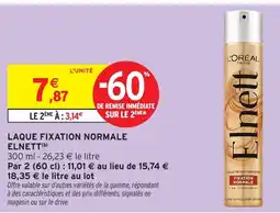 Intermarché Hyper ELNETT Laque fixatio normale offre