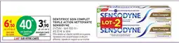 Intermarché Hyper SENSODYNE Dentifrice soin complet triple action nettoyante offre