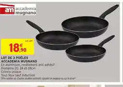 Intermarché Hyper Lot de 3 poêles accademia mugnano offre