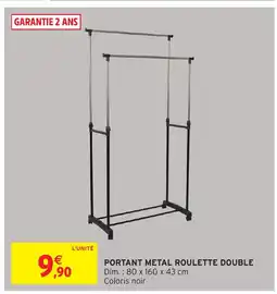 Intermarché Hyper Portant metal roulette double offre