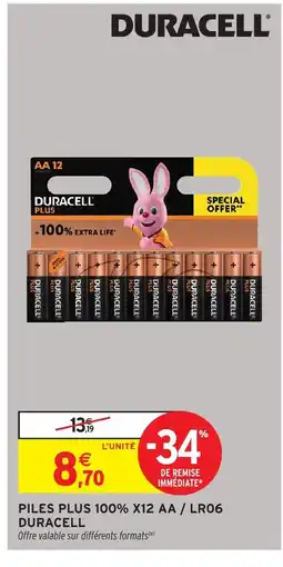Intermarché Hyper DURACELL Piles plus 100% offre