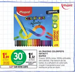 Intermarché Hyper MAPED 18 crayons colorpeps infinity offre