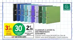 Intermarché Hyper EXACOMPTA Classeur a levier xl d50 premtouch offre