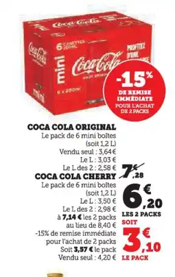 Hyper U COCA COLA Original offre