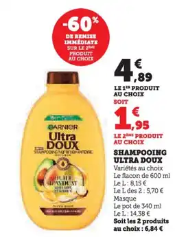 Hyper U ULTRA DOUX Shampooing offre