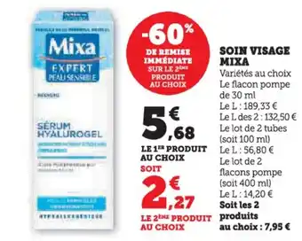 Hyper U MIXA Soin visage offre