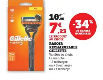 Hyper U GILLETTE Rasoir rechargeable offre