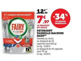 Hyper U FAIRY Detergent vaisselle machine offre