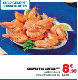 Hyper U Crevettes cuites offre