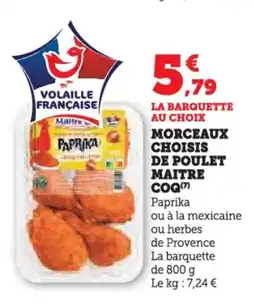 Hyper U MAITRE COQ Morceaux choisis de poulet offre