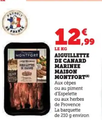 Hyper U MAISON MONTFORT Aiguillette de canard marinee offre